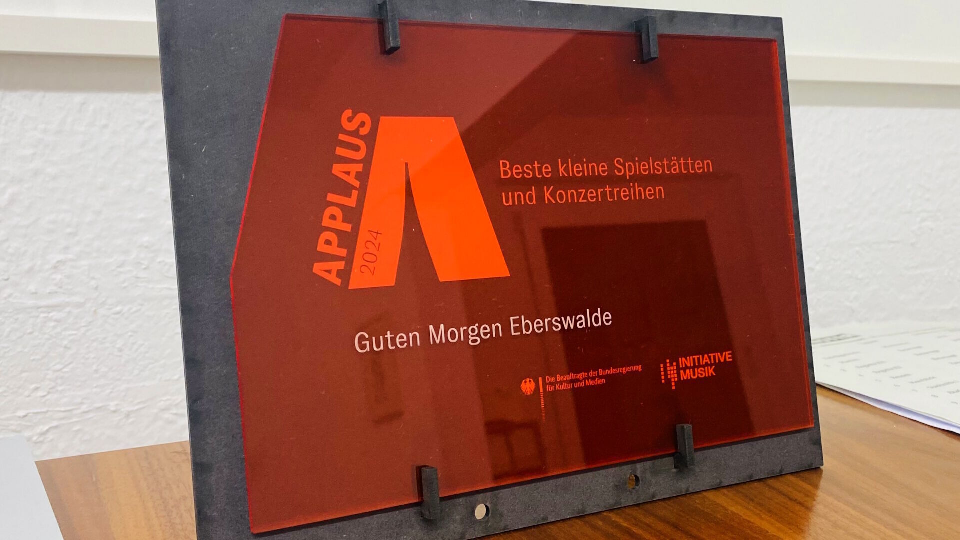 Applaus-Preis für Guten-Morgen-Eberswalde auch im Jahr 2024 Applaus-Preis für Guten-Morgen-Eberswalde auch im Jahr 2024, Foto: Matthias Schäfer