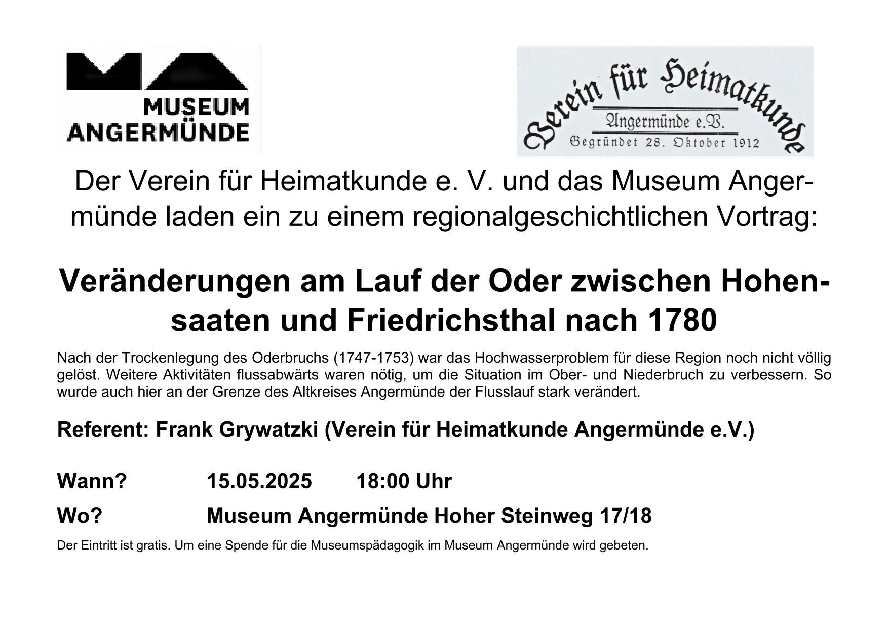 Einladung_2025_05_15, Foto: Frank Grywatzki, Lizenz: Verein für Heimatkunde Angermünde e. V.