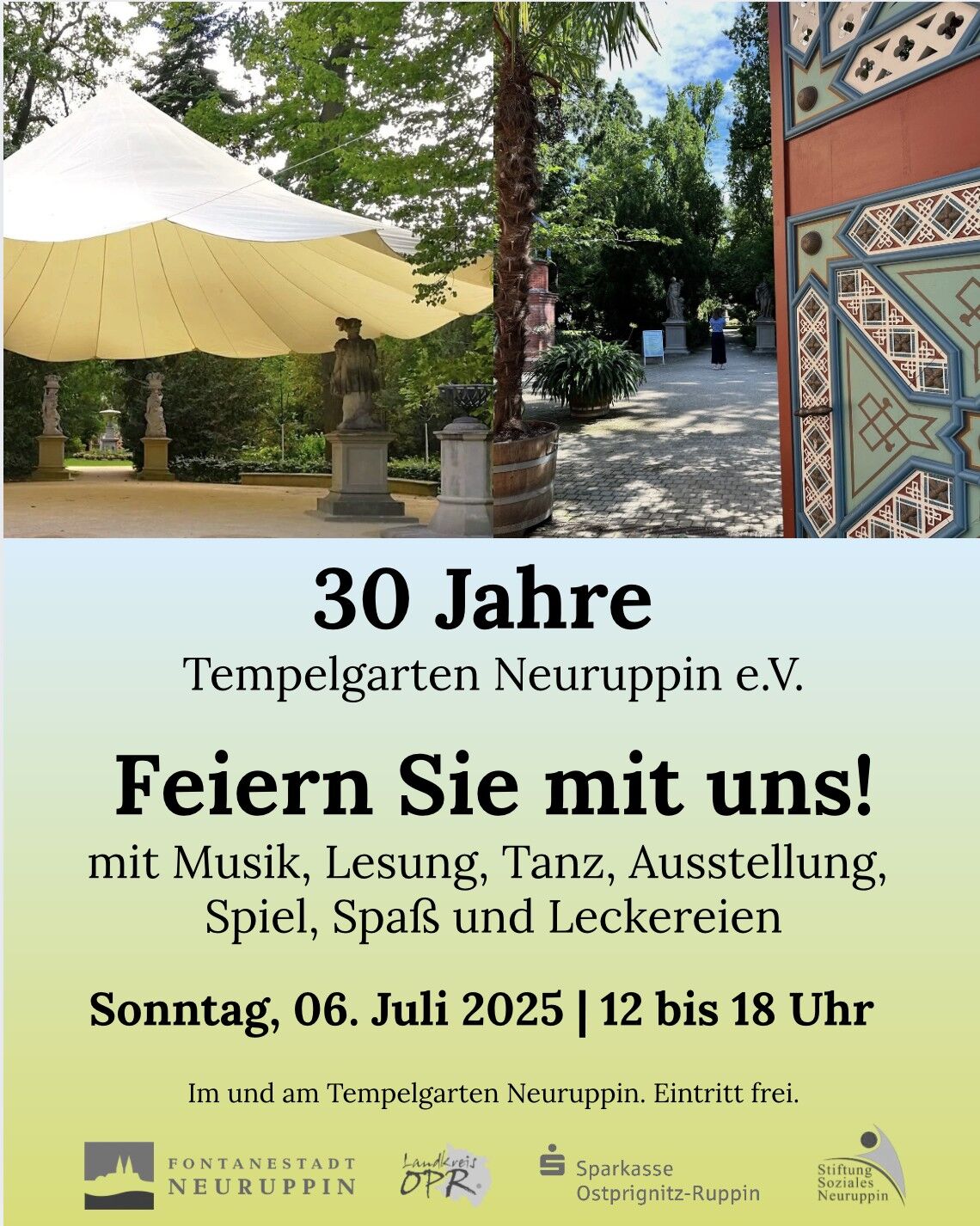 30 Jahre Tempelgarten, Foto: Tempelgarten Neuruppin e.V., Lizenz: Tempelgarten Neuruppin e.V.
