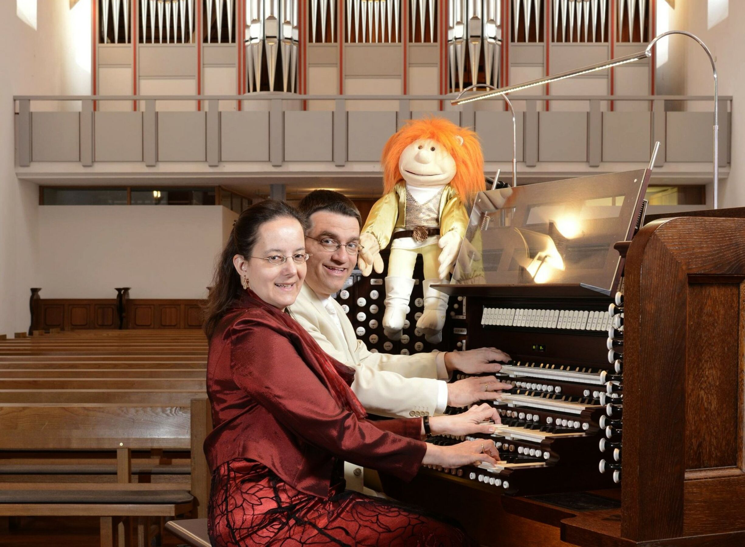Orgel-Duo Iris und Carsten Lenz, Foto: Dieter Bender, Lizenz: Dieter BEnder