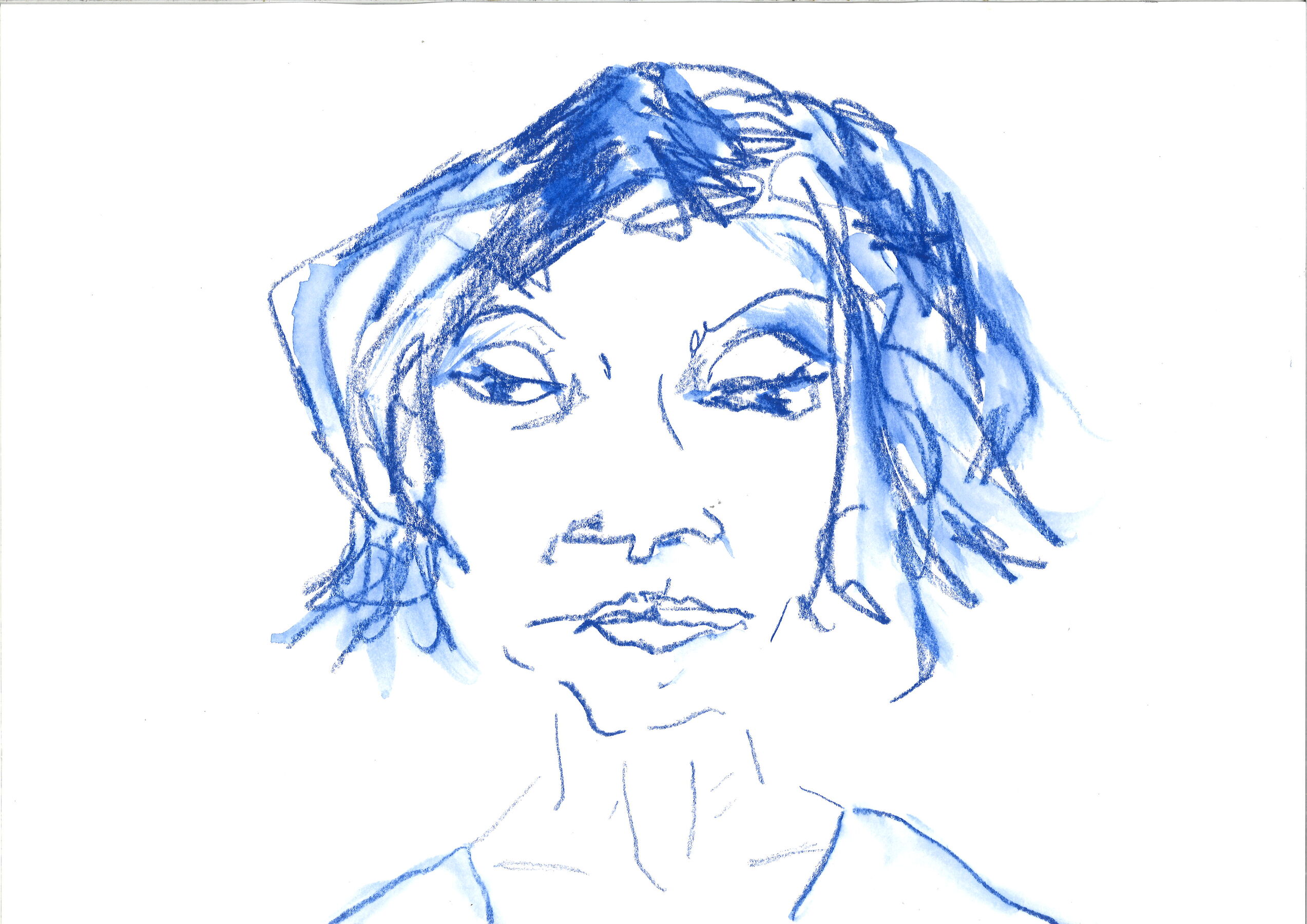 blaue energische Frau, Foto: Britta von der Behrens, Lizenz: Britta von der Behrens