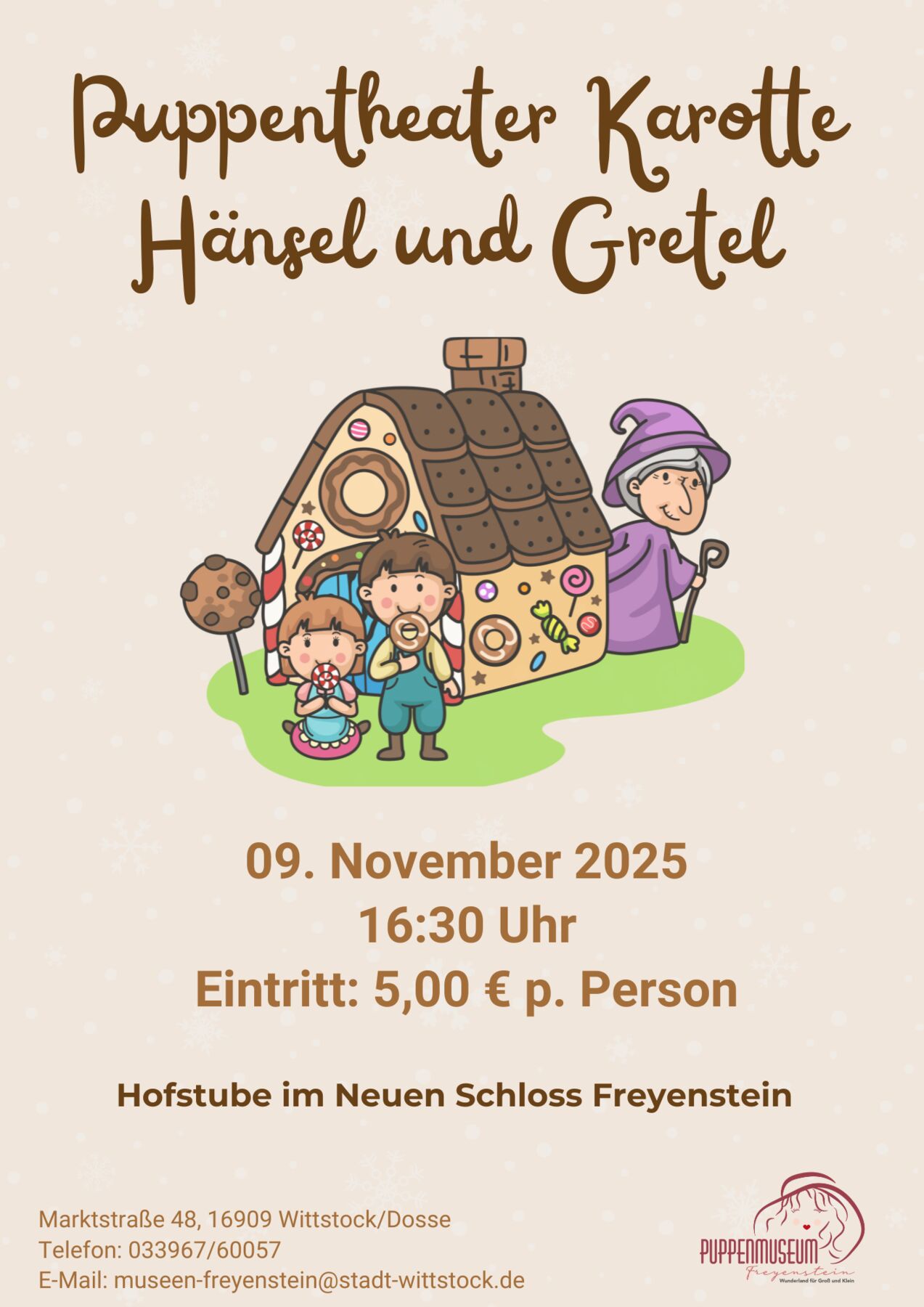 Hänsel und Gretel – Puppentheater im Neuen Schloß Freyenstein