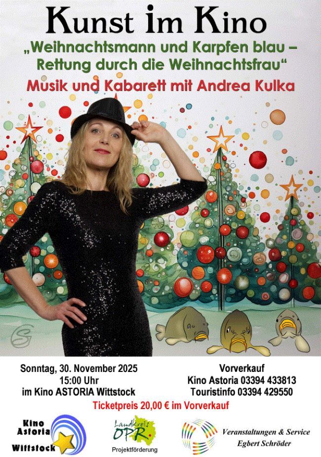 Kunst im Kino “Musik und Kabarett mit Andrea Kulka”