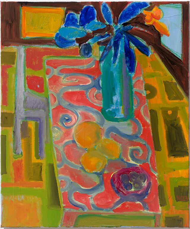 Blumenstillleben mit Früchten, No. 150, 2023, Foto: Fotograf: Jörg von Bruchhausen, Lizenz: © Anton Henning/VG Bild und Kunst, Bonn