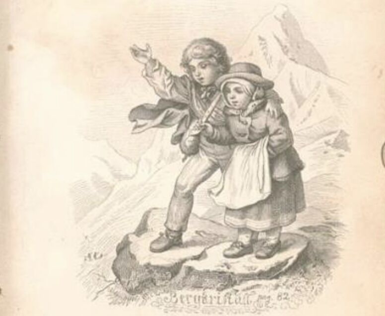 Vignette zu „Bergkristall“, Foto: nach Zeichnungen von Ludwig Richter, Lizenz: Erstausgabe der Bayerischen Staatsbibliothek