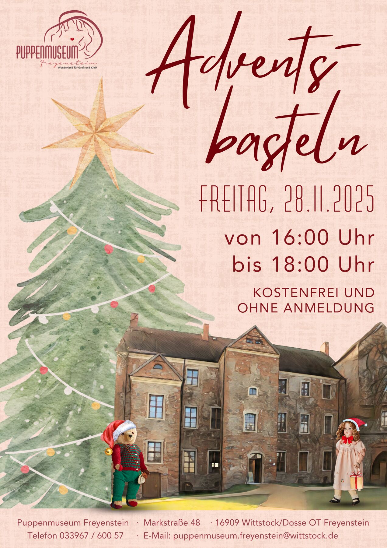 Adventsbasteln im Neuen Schloss Freyenstein