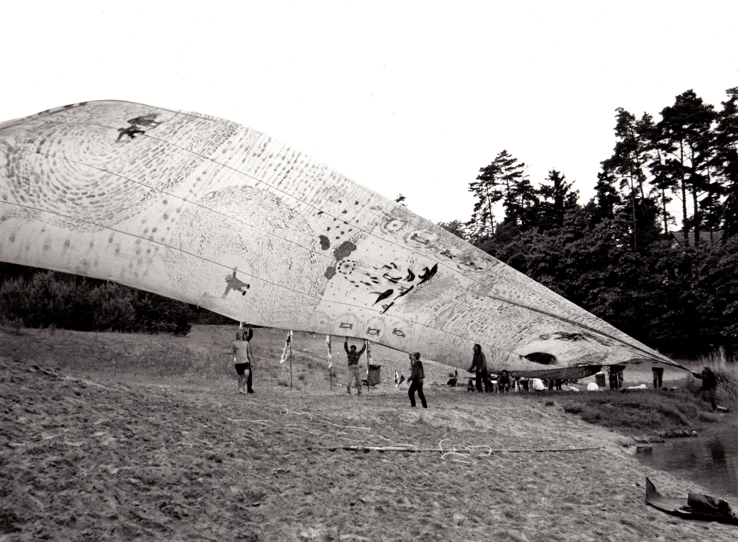 Der große Windschal, 1995, Borker See, Symposium